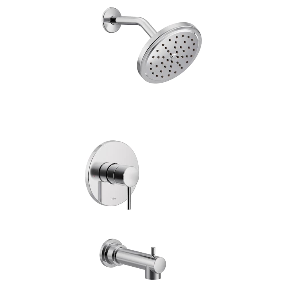 Moen Voss Single Handle Posi-Temp Pressure Balanced Shower Trim with Shower Head - Less Valve Brushed Gold