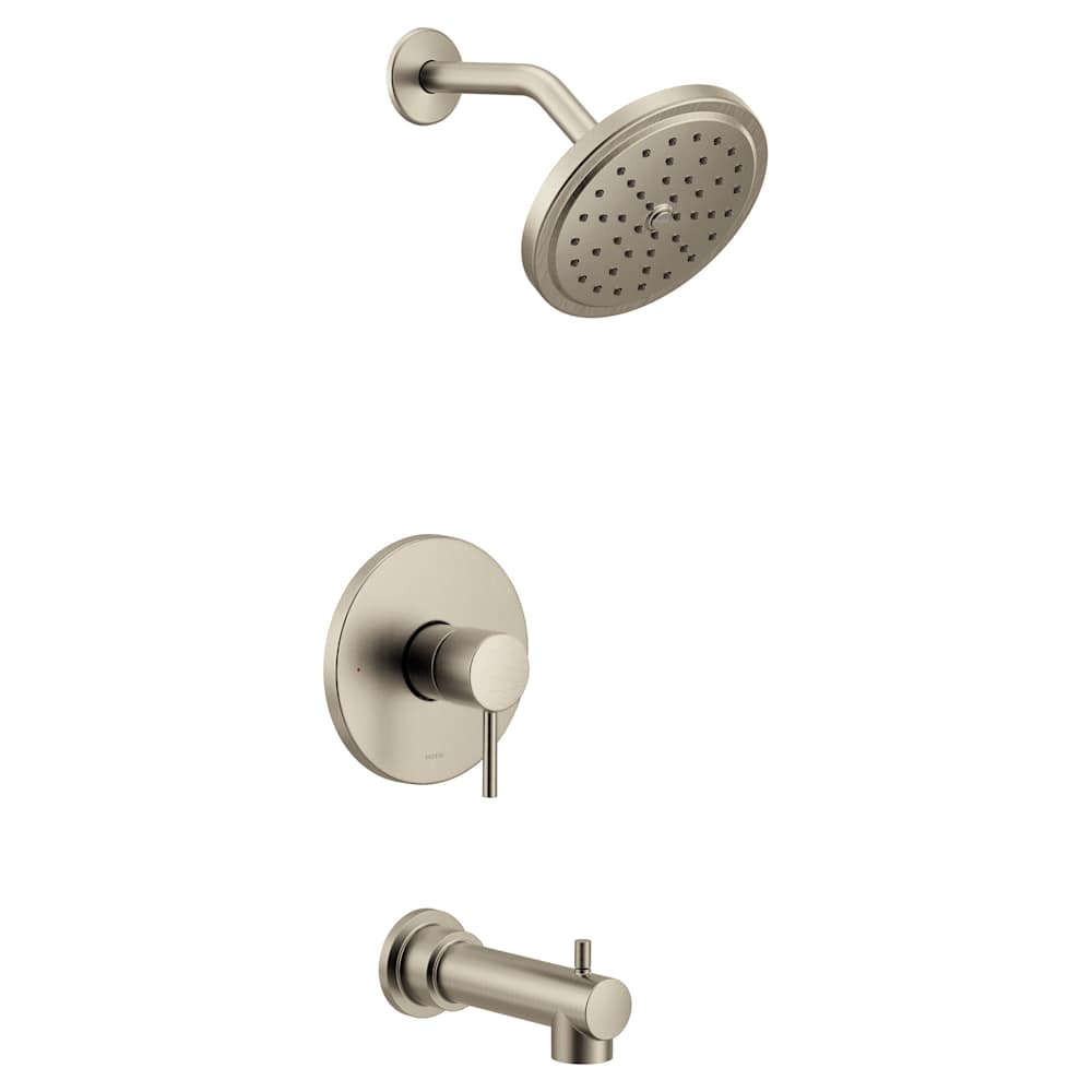 Moen Voss Single Handle Posi-Temp Pressure Balanced Shower Trim with Shower Head - Less Valve Polished Nickel