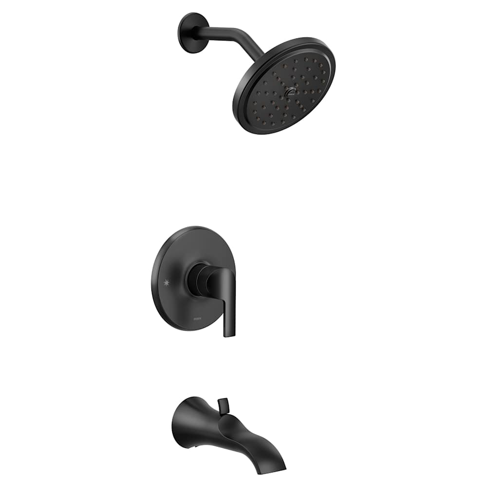 Moen Weymouth Deck Mounted Roman Tub Faucet Trim with Personal Hand Shower and Built-In Diverter (Less Valve) Brushed Nickel