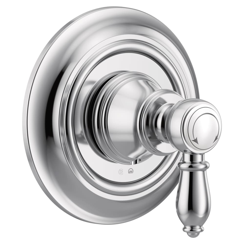 Moen Posi-Temp Pressure Balanced Tub and Shower Trim with 1.75 GPM Shower Head and Tub Spout from the Icon Collection (Less Valve) Chrome