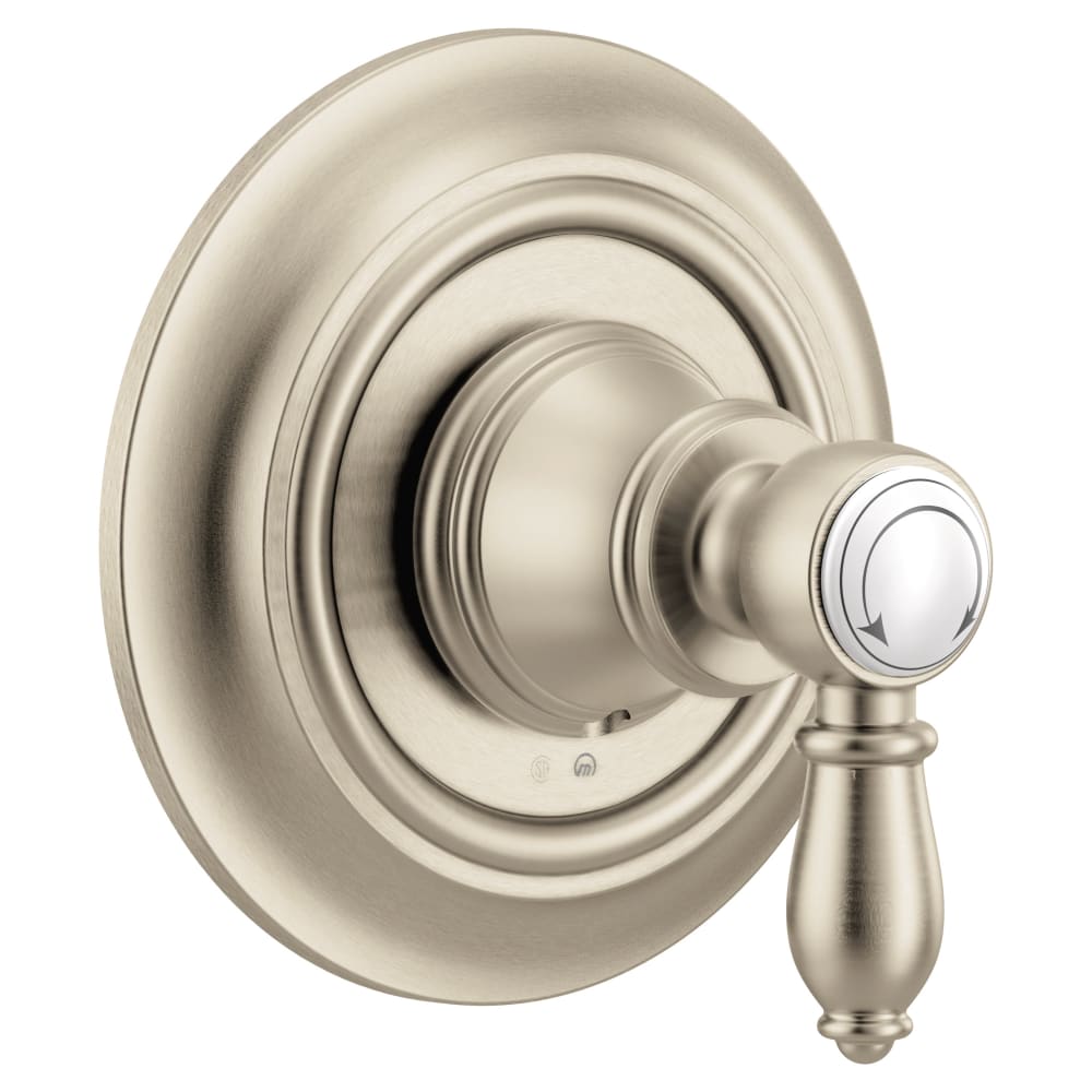 Moen Doux 3 Function Pressure Balanced Valve Trim Only with Double Lever Handles, Integrated Diverter - Less Rough In Chrome