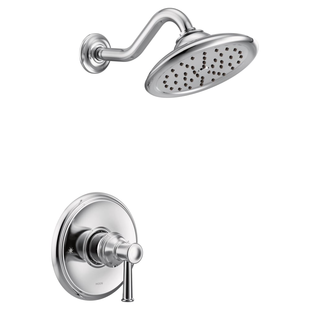 Moen Voss Posi-Temp Pressure Balanced Tub and Shower Trim with 2.5 GPM Shower Head and Tub Spout - Less Valve Matte Black
