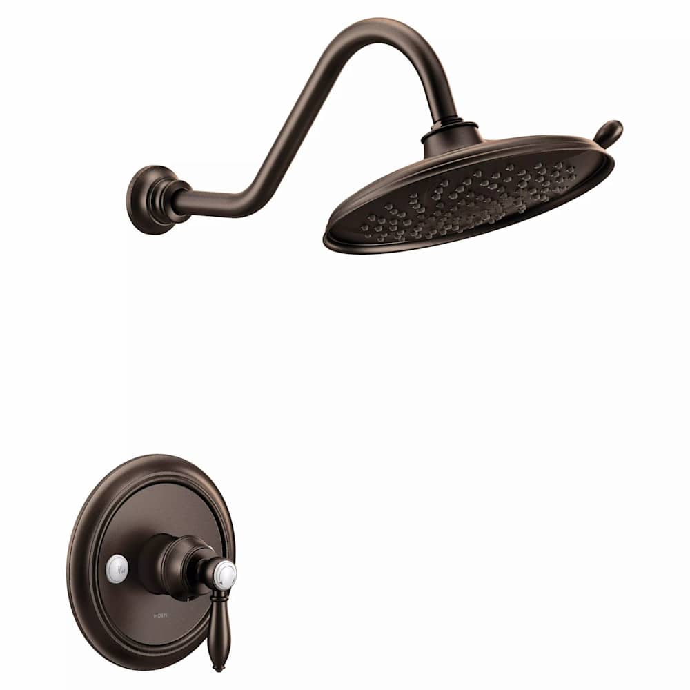 Moen Doux Shower Only Trim Package with 1.75 GPM Single Function Eco-Performance Shower Head - Less Valve Chrome