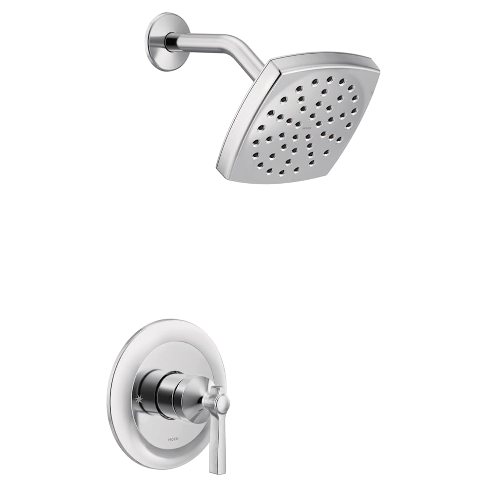 Moen Flara Tub and Shower Trim Package with 2.5 GPM Single Function Shower Head Chrome
