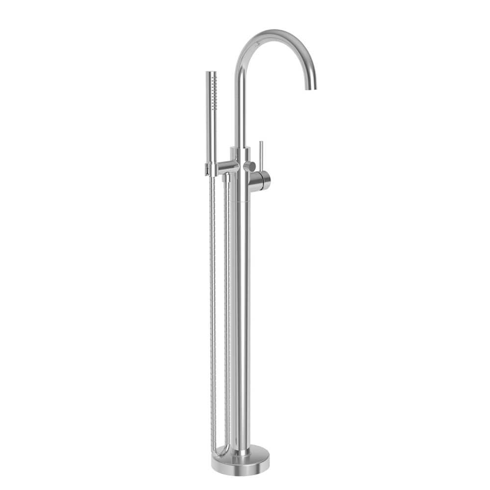 Priya Floor Mounted Tub Filler with Built-In Diverter - Includes Hand Shower