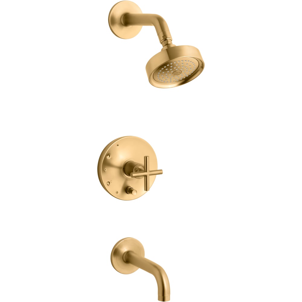 Purist Tub and Shower Trim Package with 2.5 GPM Single Function Shower Head and Rite-Temp Technology