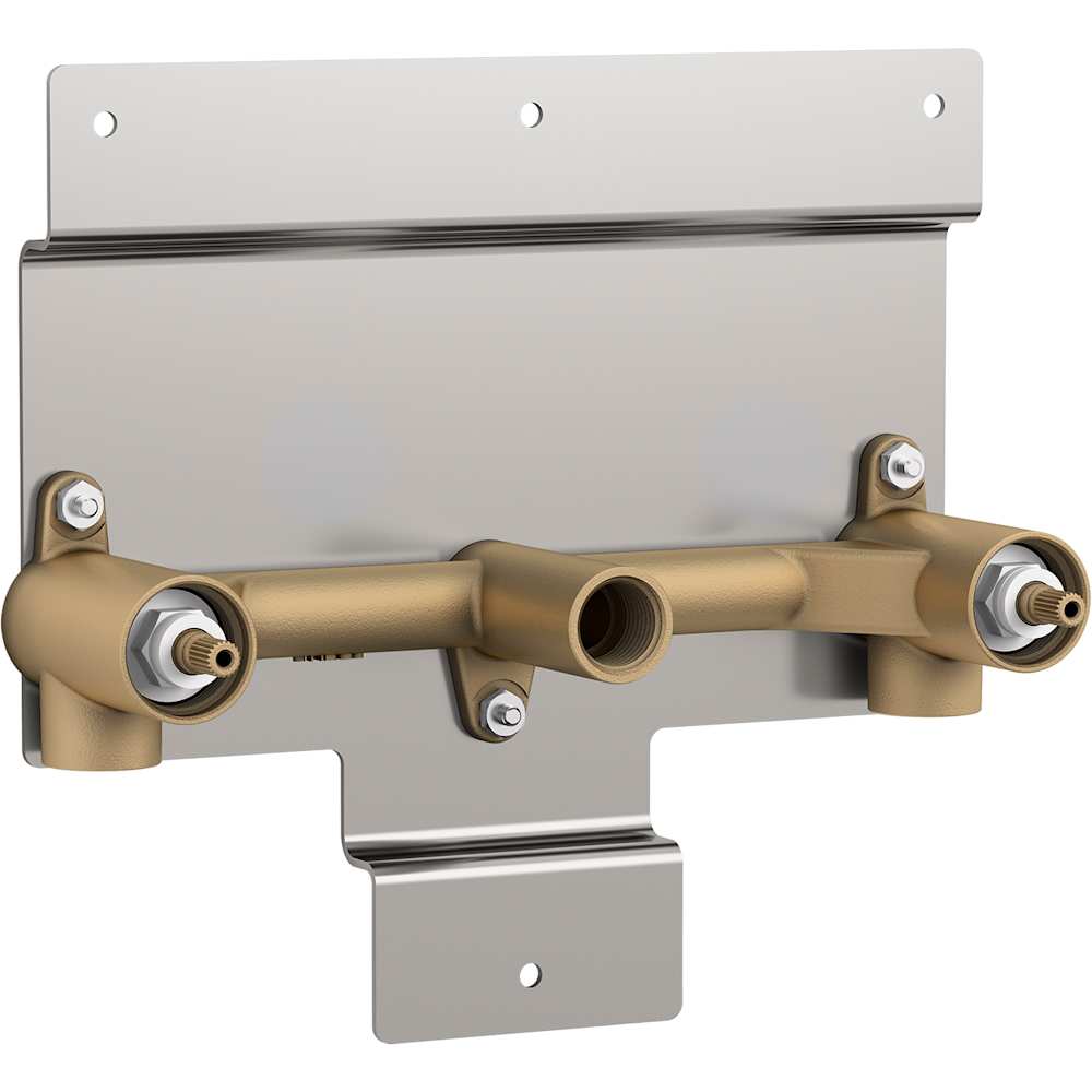 Parallel Double Handle Wall Mounted Tub Faucet Valve