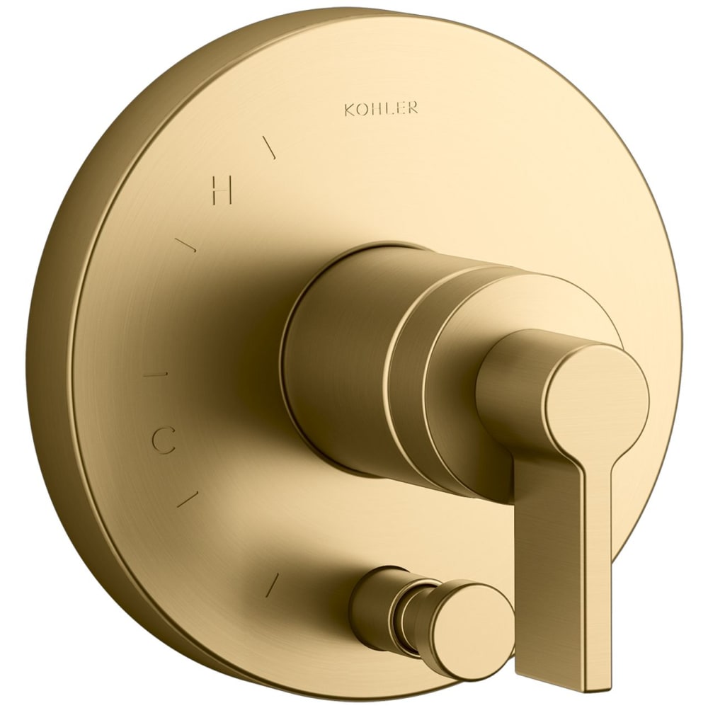 Components Two Function Pressure Balanced Valve Trim Only with Single Lever Handle and Integrated Diverter - Less Rough In