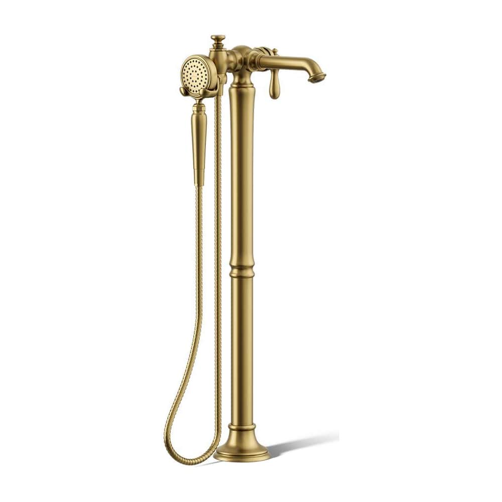 Artifacts Floor Mounted Tub Filler with Built-In Diverter - Includes Hand Shower