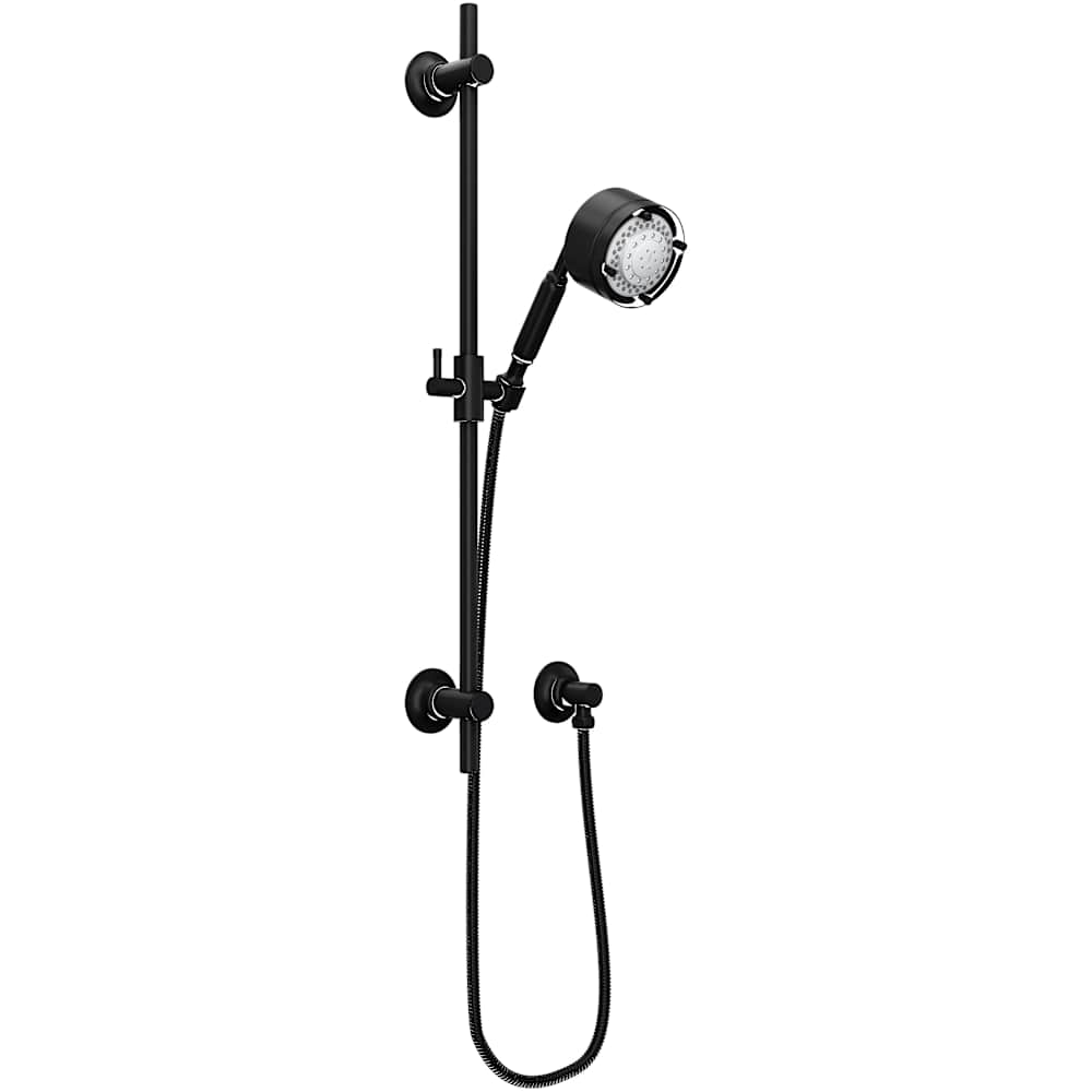 Graceline 1.8 GPM Multi Function Hand Shower Package - Includes Slide Bar, Hose, and Wall Supply