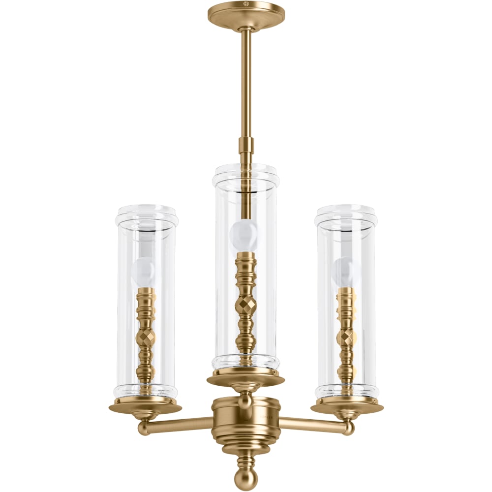 Damask 20" Wide 3 Light Chandelier