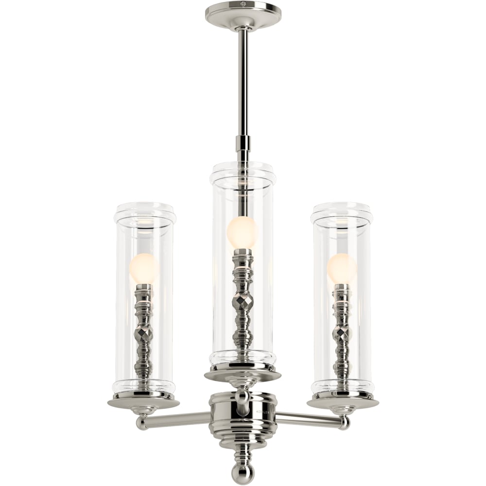 Damask 20" Wide 3 Light Chandelier