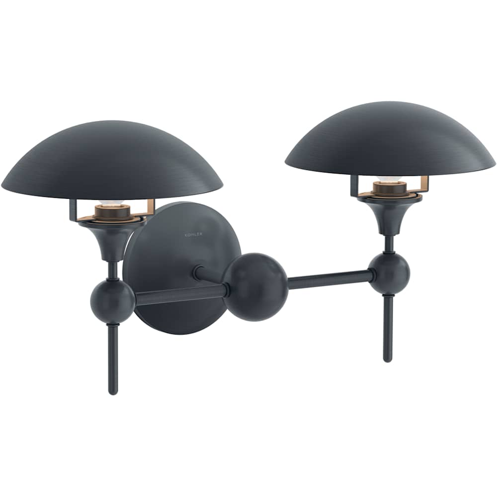 Vorleigh 22" Wide 2 Light Adjustable Dome Vanity Light