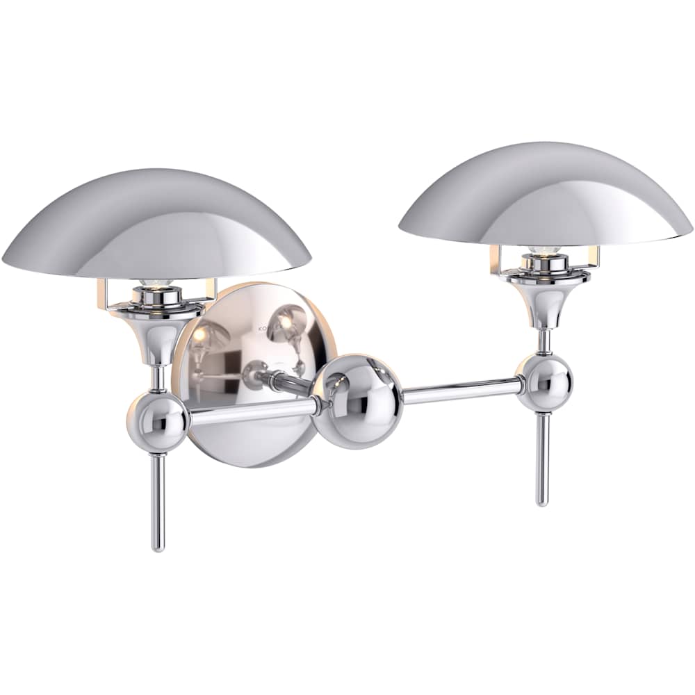 Vorleigh 22" Wide 2 Light Adjustable Dome Vanity Light