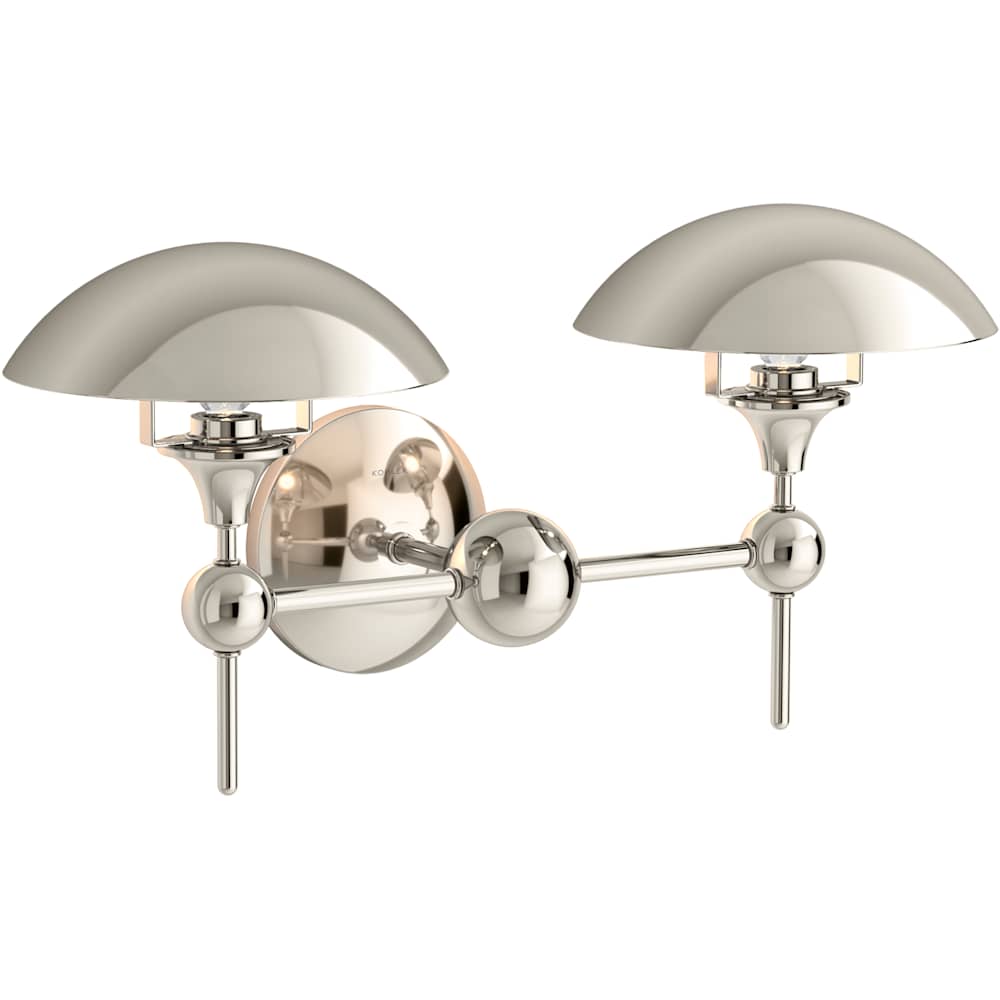 Vorleigh 22" Wide 2 Light Adjustable Dome Vanity Light