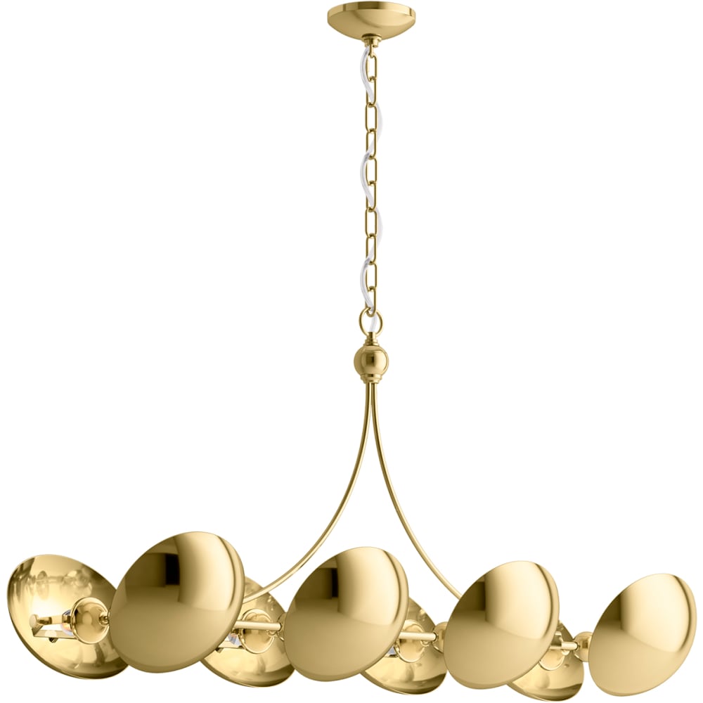Vorleigh 44" Wide 8 Light Adjustable Dome Linear Chandelier