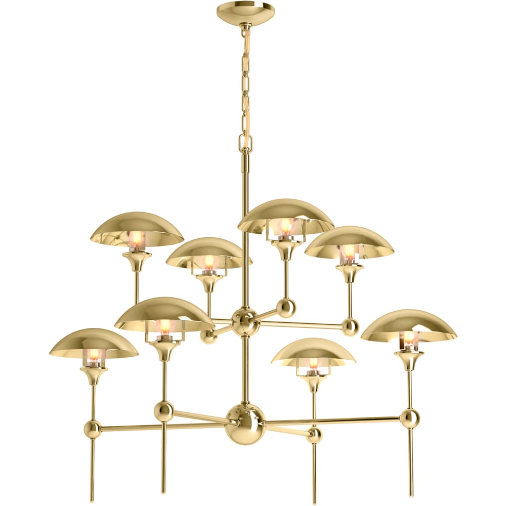 Vorleigh 26" Wide 8 Light Adjustable Dome Chandelier