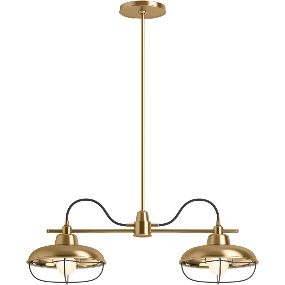 Modern Farm 23" Wide 2 Light Linear Chandelier