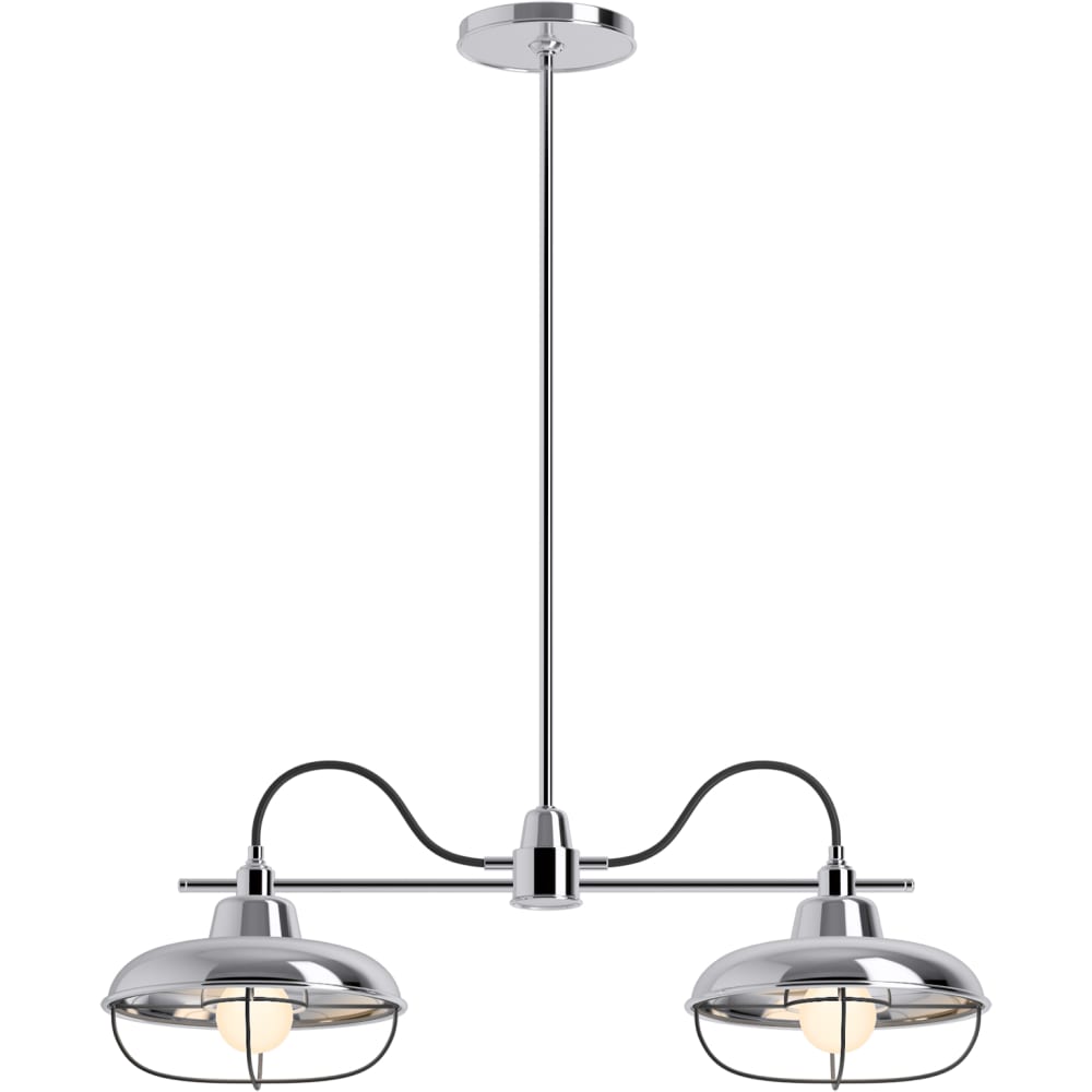 Modern Farm 23" Wide 2 Light Linear Chandelier
