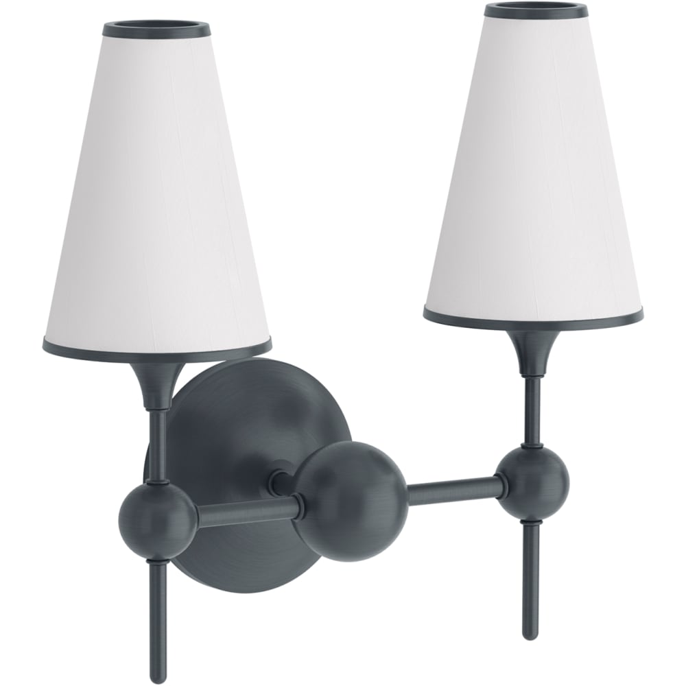 Parohn 15" Wide 2 Light Fabric Shade Wall Sconce