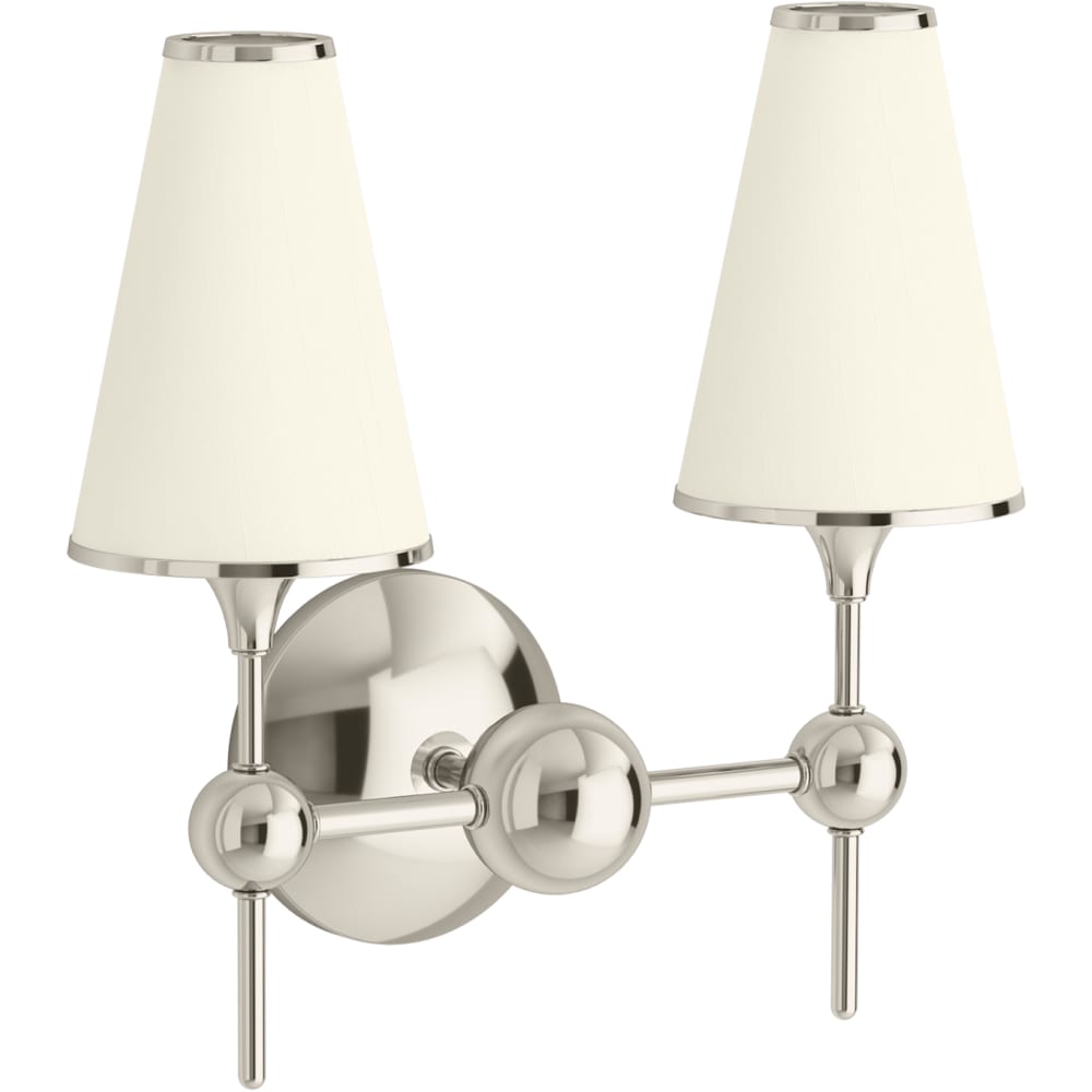 Parohn 15" Wide 2 Light Fabric Shade Wall Sconce