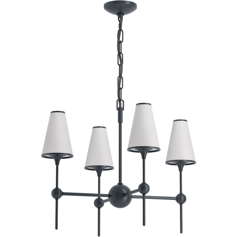 Parohn 14" Wide 4 Light Fabric Shade Chandelier