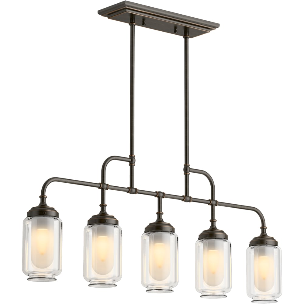 Artifacts 36" Wide 5 Light Linear Chandelier