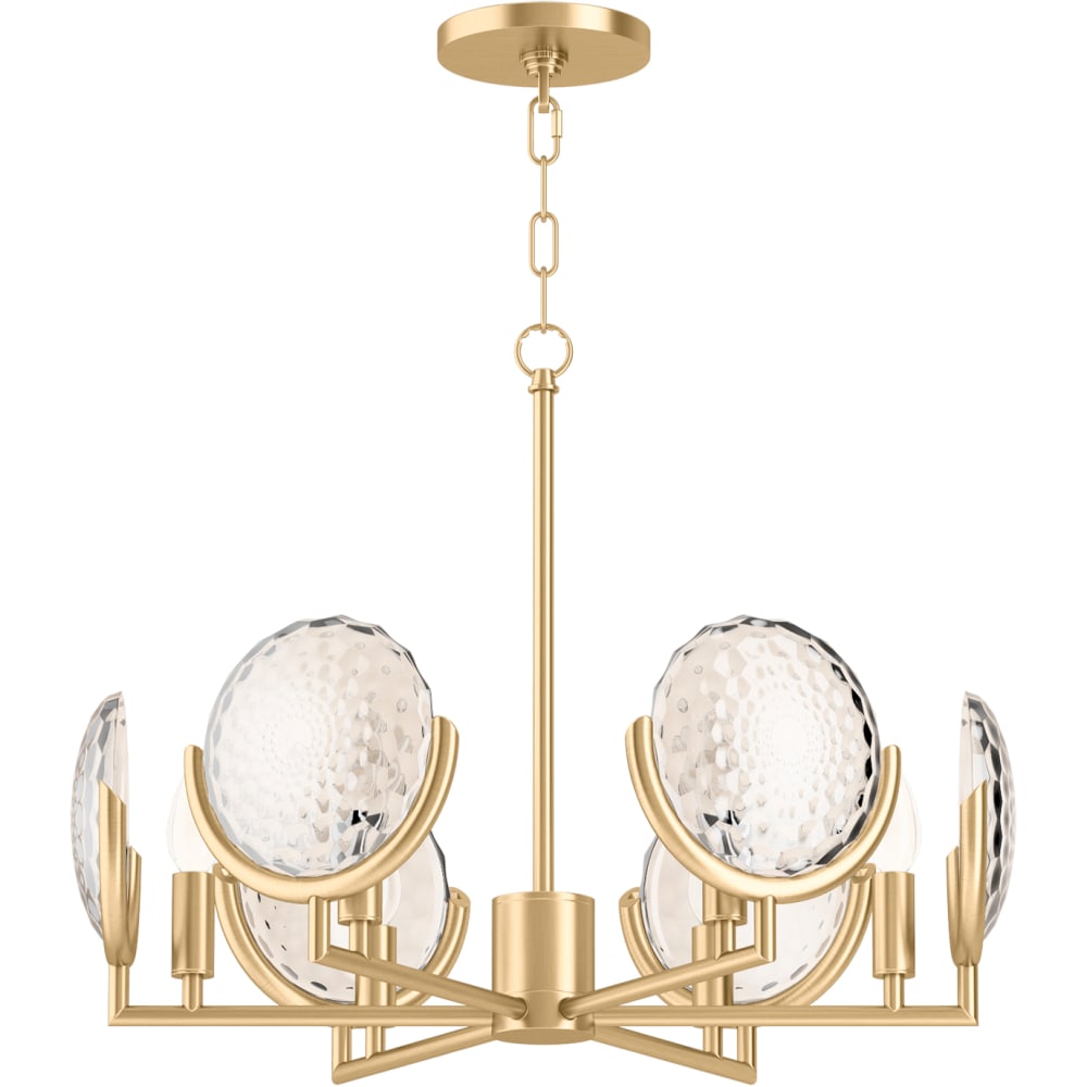 Arendela 22" Wide 6 Light Chandelier with Briolette Faceted Glass