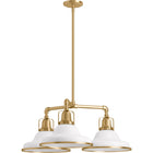 White / Brushed Modern Brass