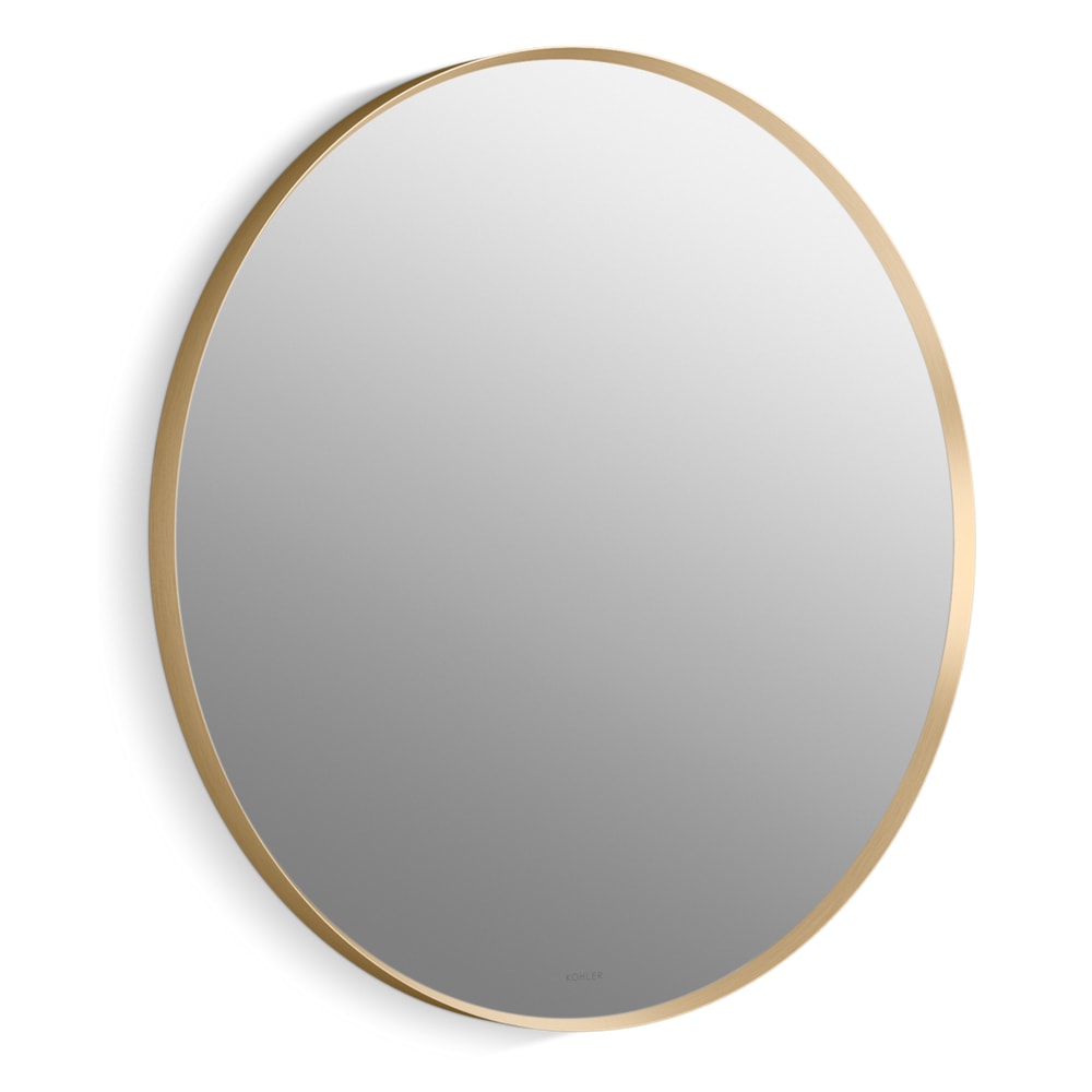 Essential 28-1/8" Diameter Modern Circular Framed Bathroom Wall Mirror