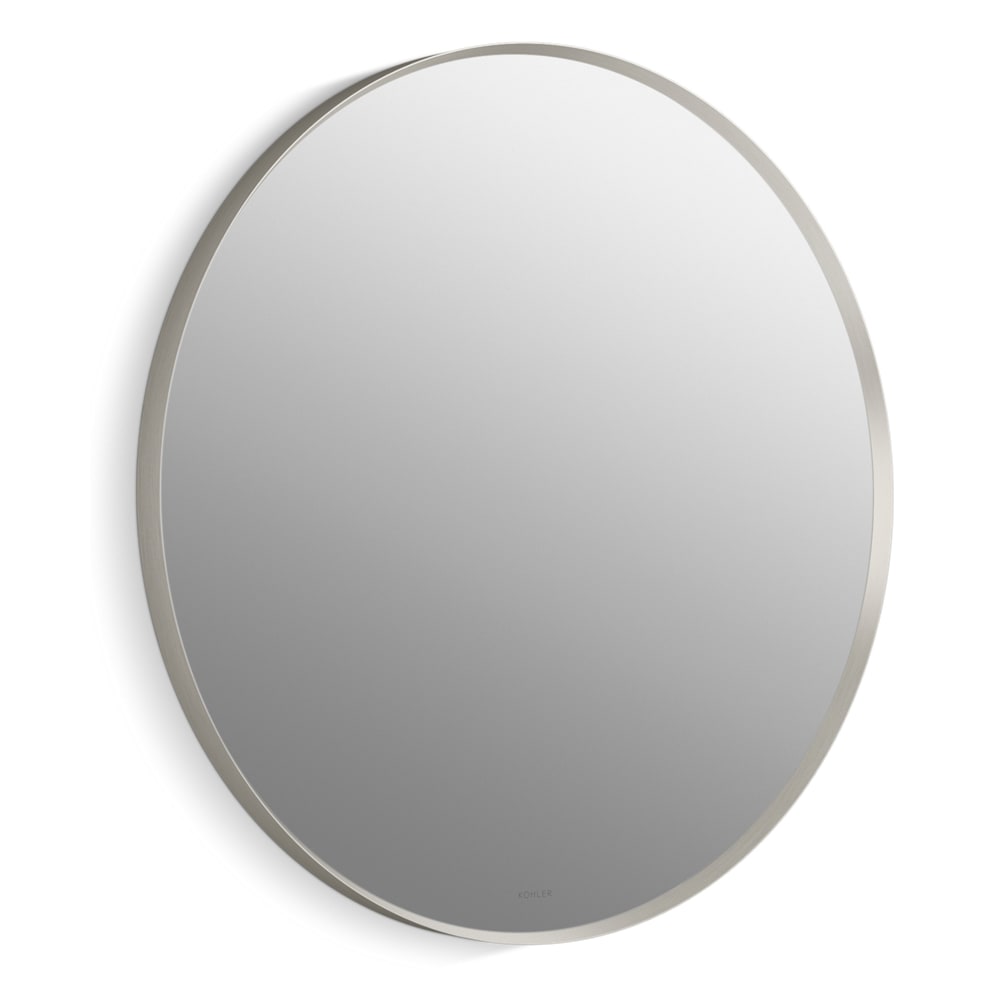 Essential 28-1/8" Diameter Modern Circular Framed Bathroom Wall Mirror