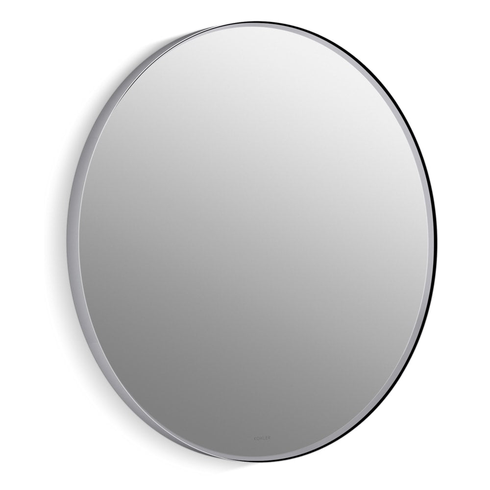 Essential 28-1/8" Diameter Modern Circular Framed Bathroom Wall Mirror