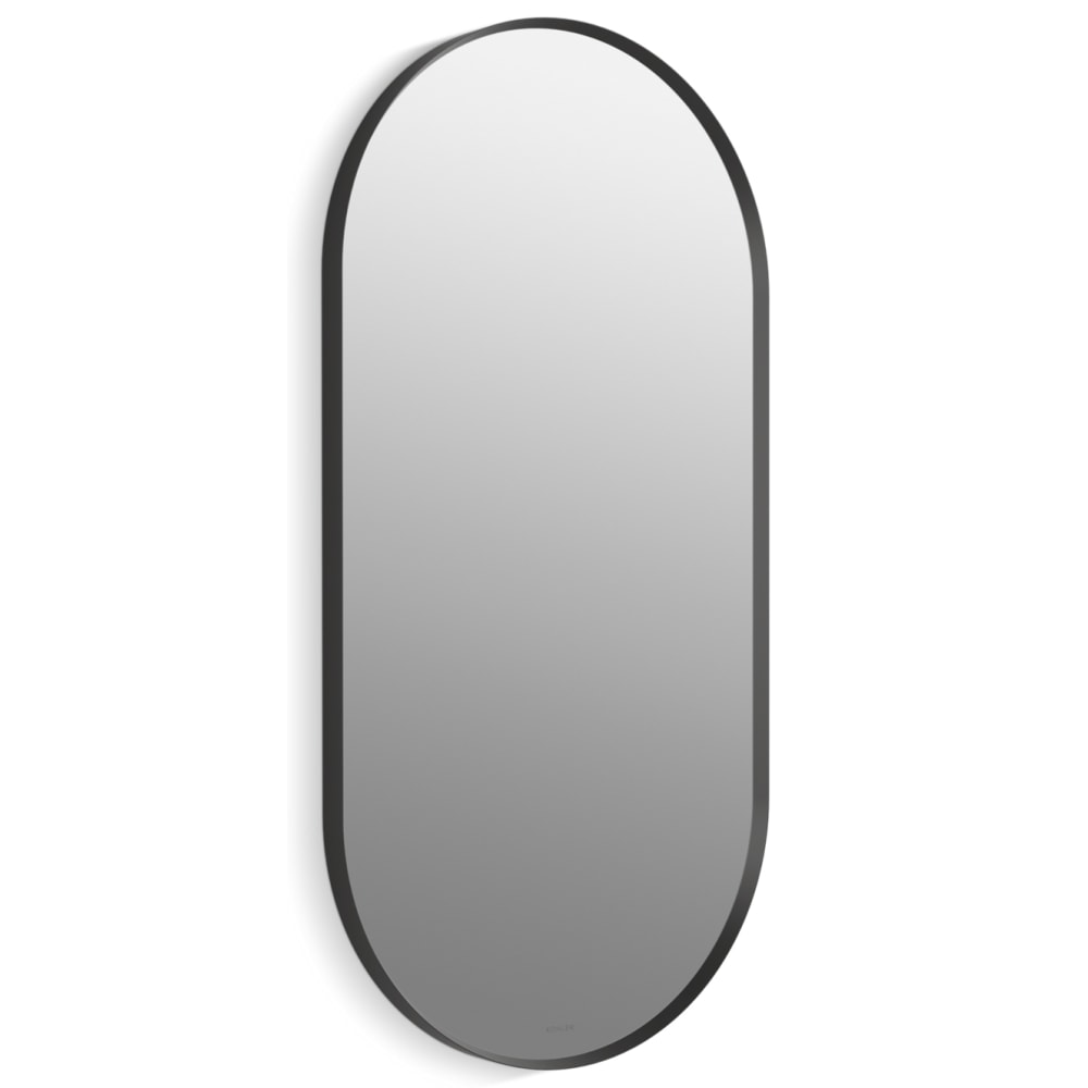 Essential 20-1/16" W x 40-1/16" H Modern Oval Framed Bathroom Wall Mirror