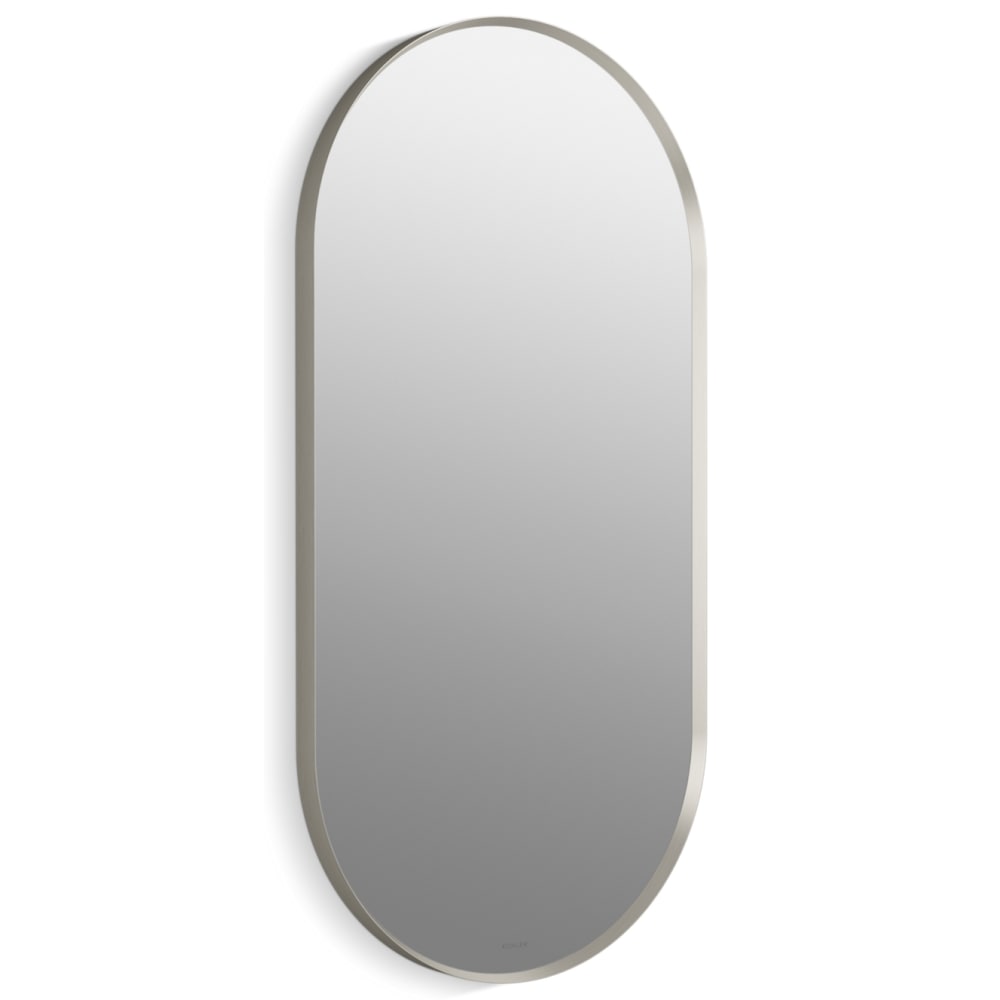 Essential 20-1/16" W x 40-1/16" H Modern Oval Framed Bathroom Wall Mirror