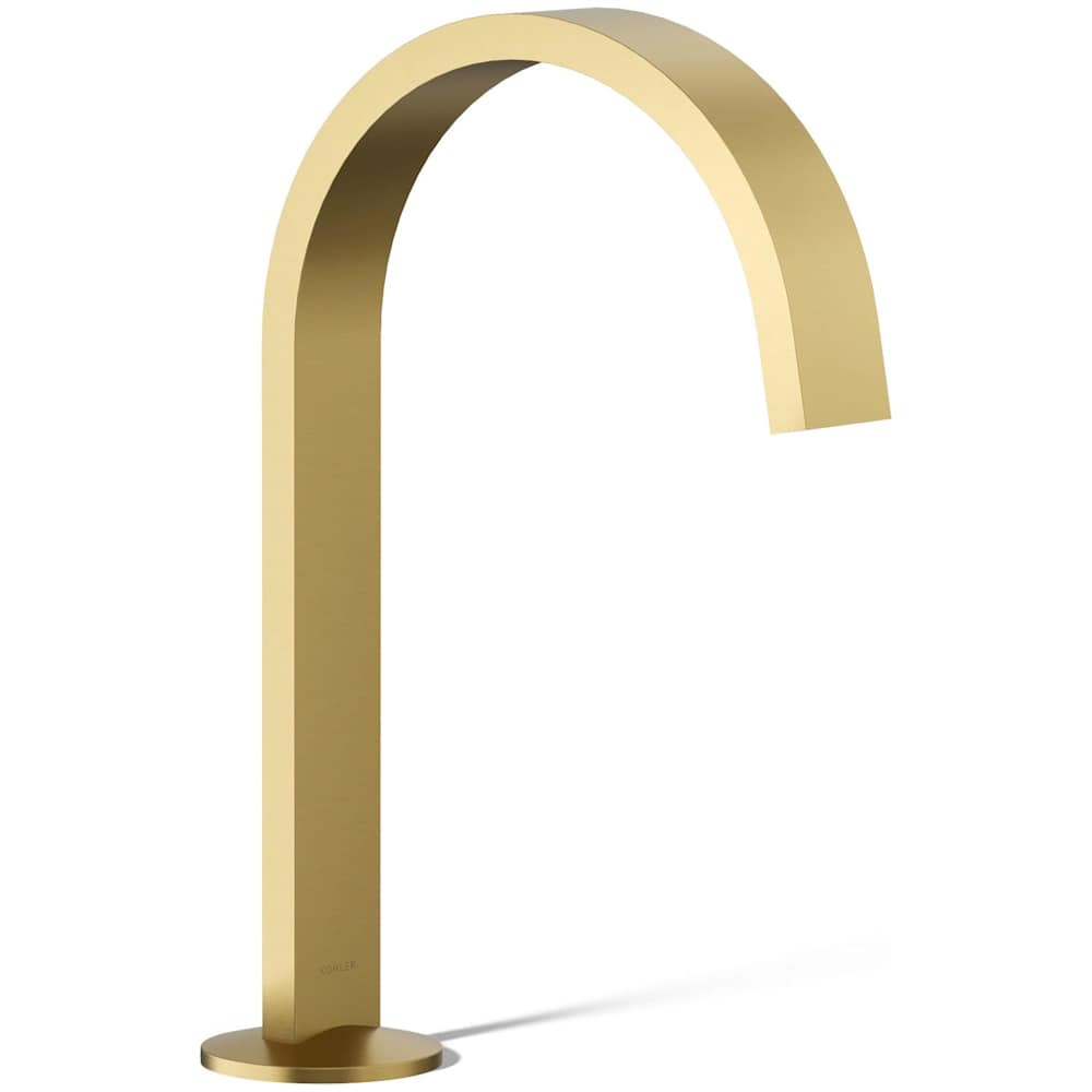 Components 1.2 GPM Widespread Bathroom Faucet with Drain Assembly and Ribbon Design Spout - Less Handles