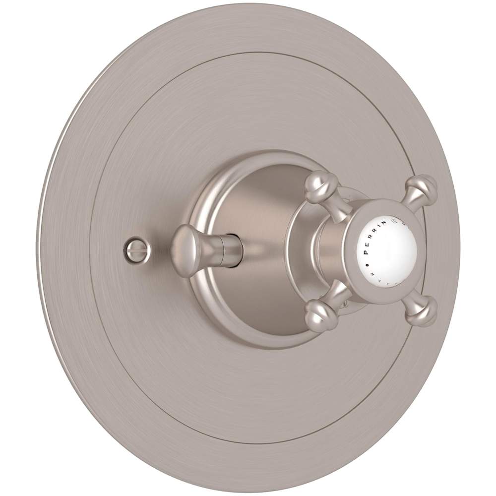 Georgian Era Thermostatic Valve Trim Only with Single Cross Handle - Less Rough In