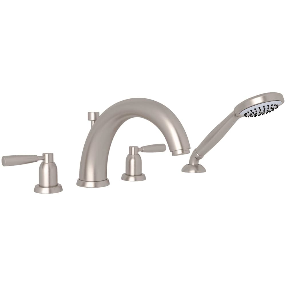 Holborn Deck Mounted Roman Tub Filler with Built-In Diverter - Includes Hand Shower