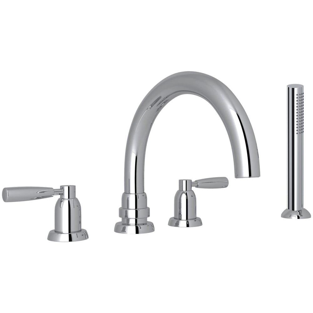 Holborn Deck Mounted Roman Tub Filler with Built-In Diverter - Includes Hand Shower