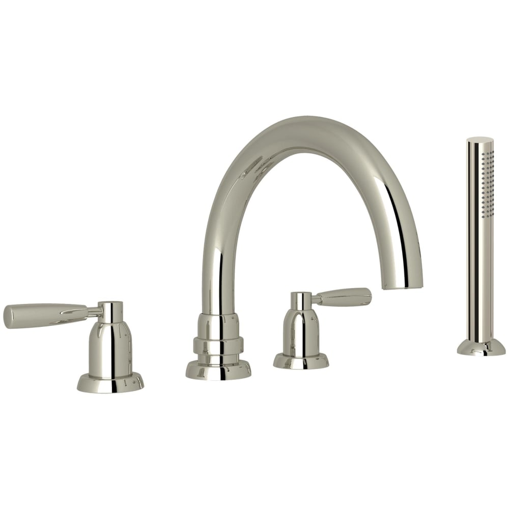 Holborn Deck Mounted Roman Tub Filler with Built-In Diverter - Includes Hand Shower