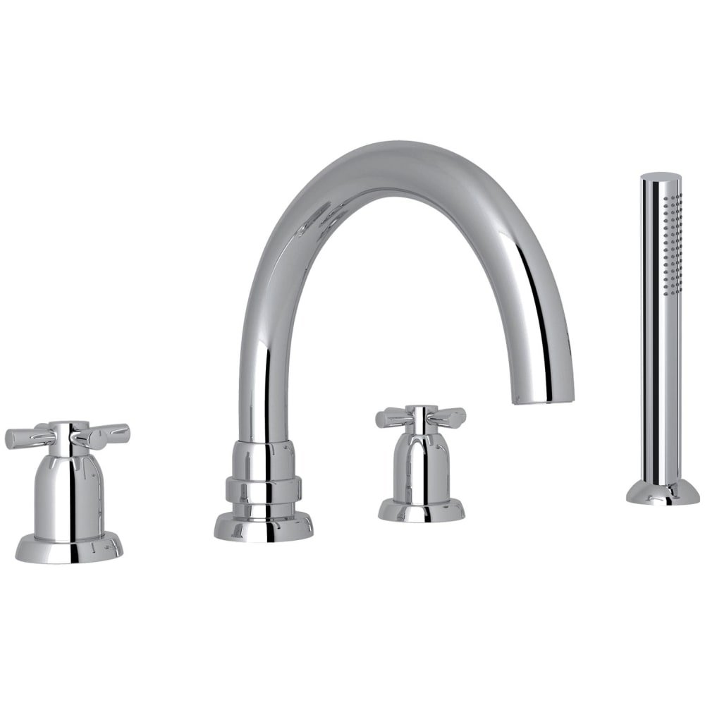 Holborn Deck Mounted Roman Tub Filler with Built-In Diverter - Includes Hand Shower