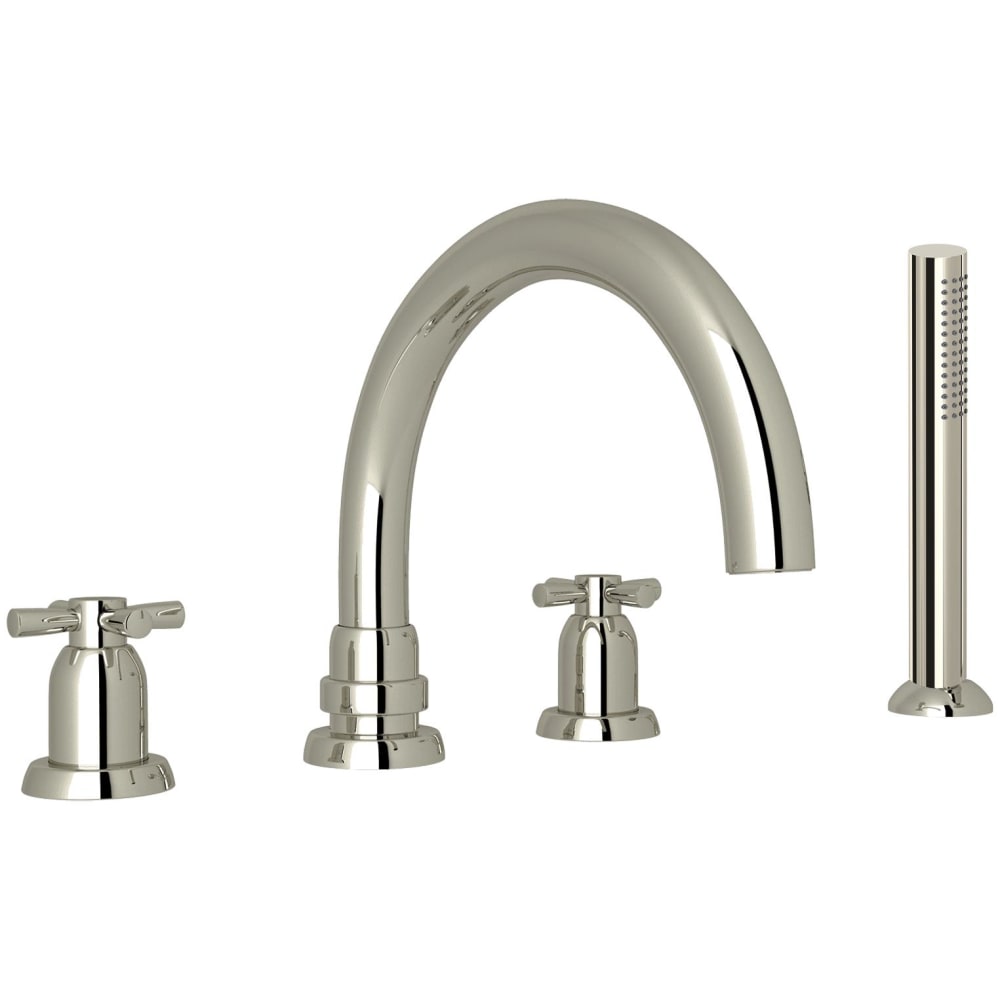 Holborn Deck Mounted Roman Tub Filler with Built-In Diverter - Includes Hand Shower