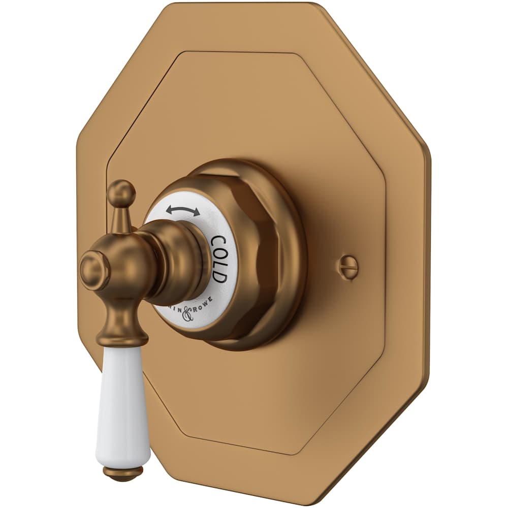 Edwardian Thermostatic Valve Trim Only with Single Lever Handle - Less Rough In