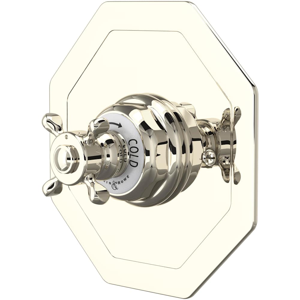 Edwardian Thermostatic Valve Trim Only with Single Cross Handle - Less Rough In