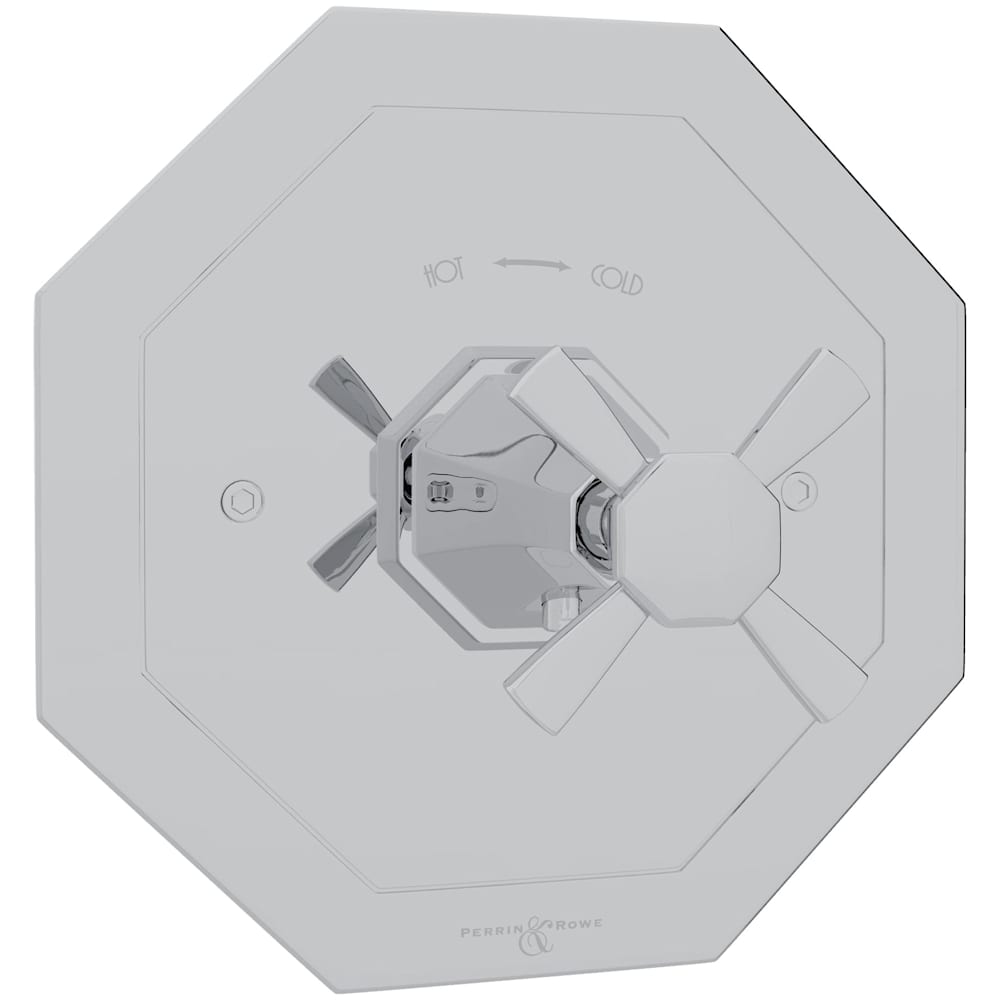 Deco Thermostatic Valve Trim Only with Single Cross Handle - Less Rough In