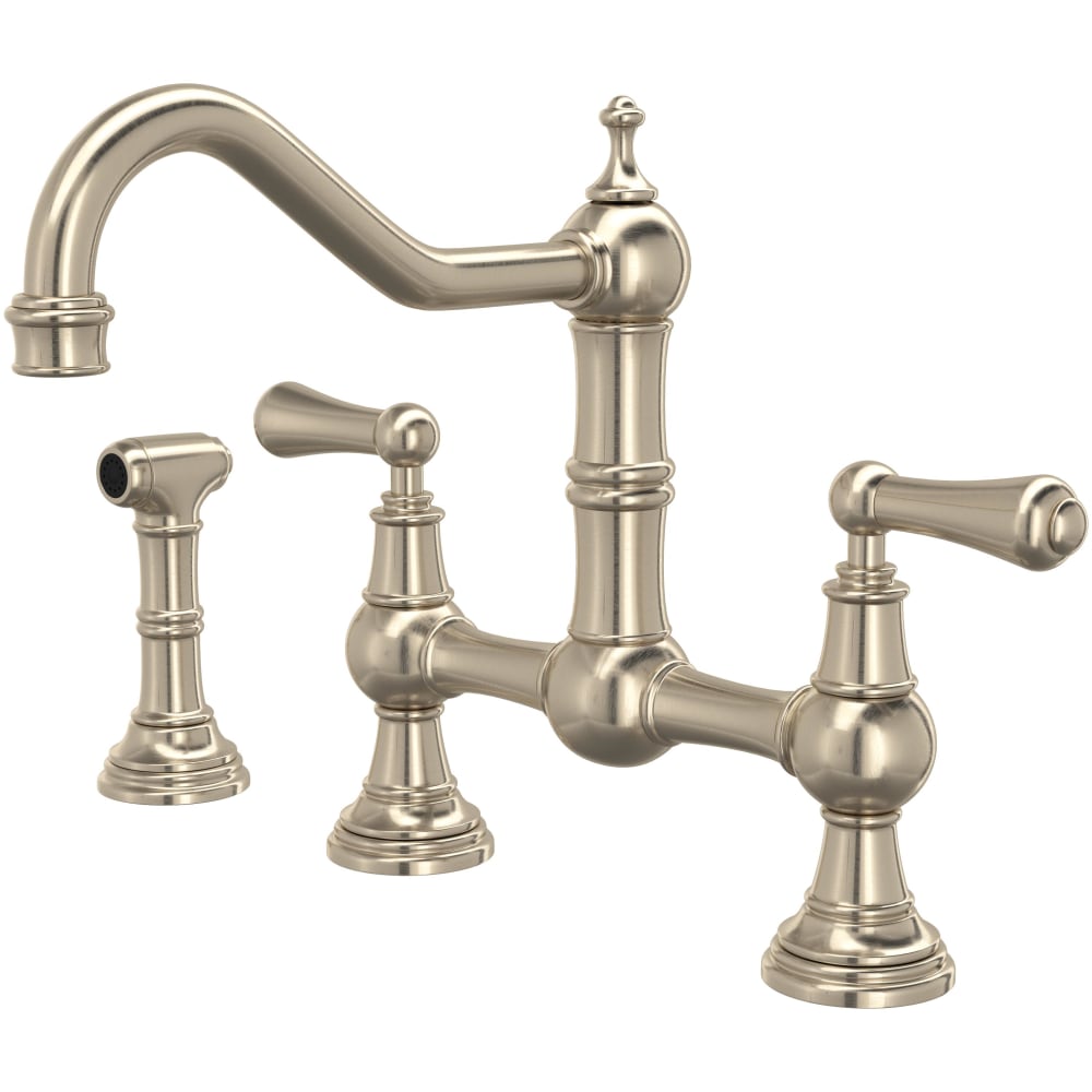 Edwardian 1.5 GPM Widespread Bridge Kitchen Faucet - Includes Side Spray