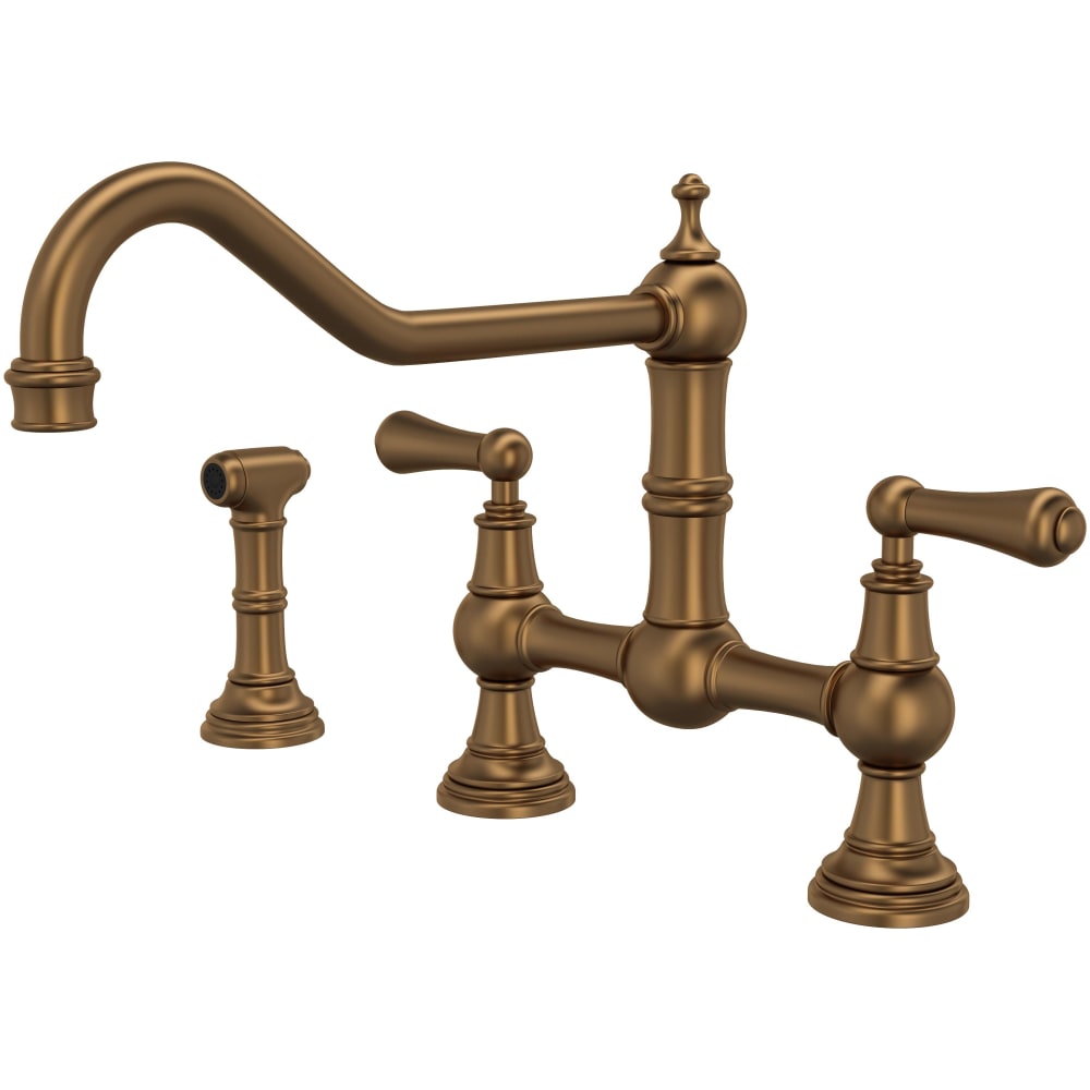 Edwardian 1.5 GPM Widespread Bridge Kitchen Faucet - Includes Side Spray