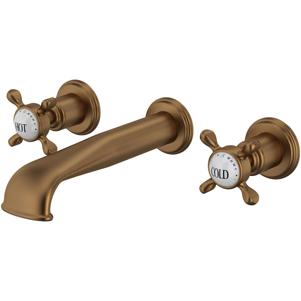 Edwardian 1.2 GPM Wall Mounted Widespread Bathroom Faucet