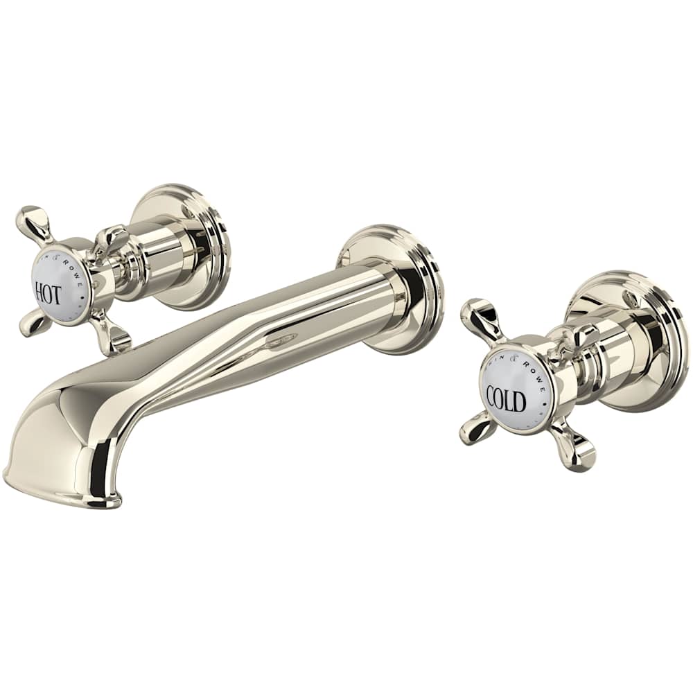Edwardian 1.2 GPM Wall Mounted Widespread Bathroom Faucet