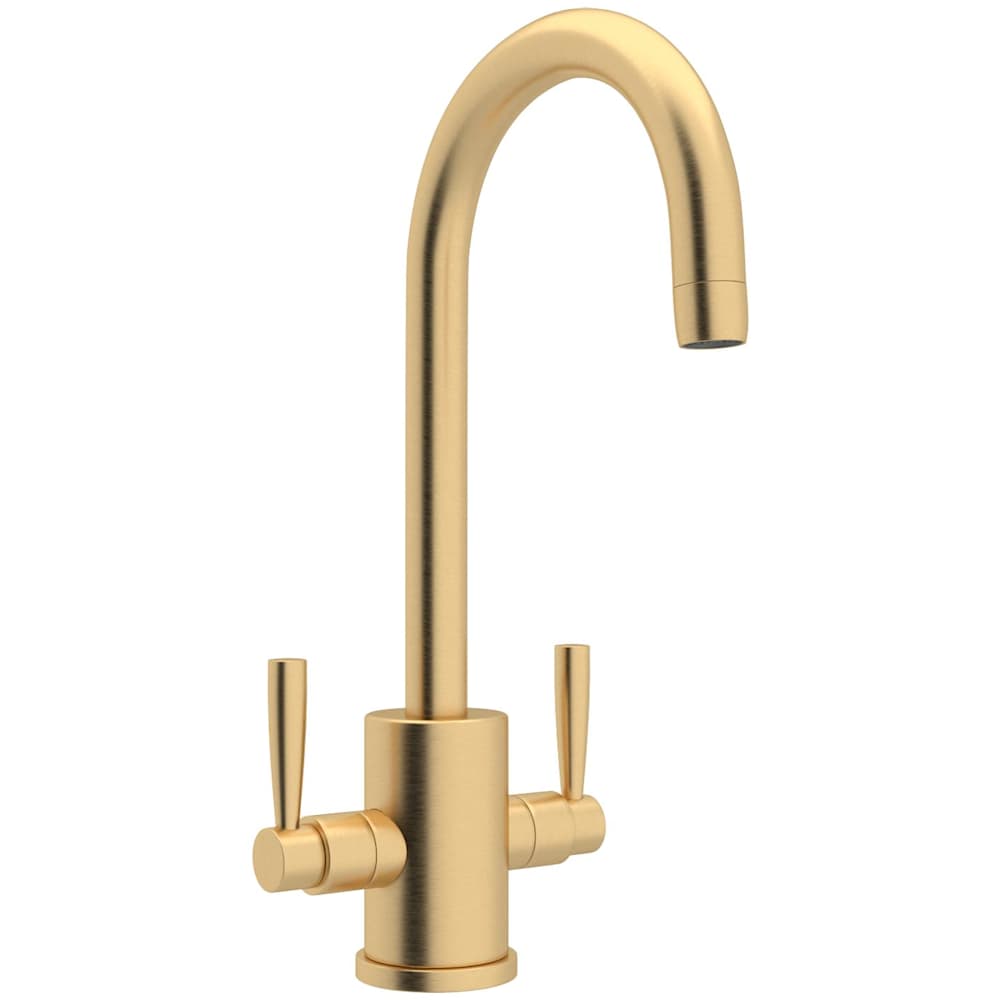 Perrin and Rowe Holborn 1.8 GPM Deck Mounted Single Hole Faucet with Two Lever Metal Handles