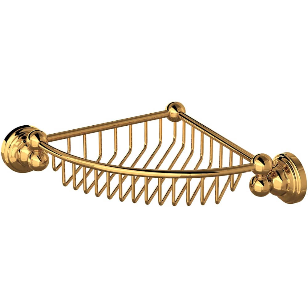 Edwardian 8-1/4" Wall Mounted Corner Shower Basket